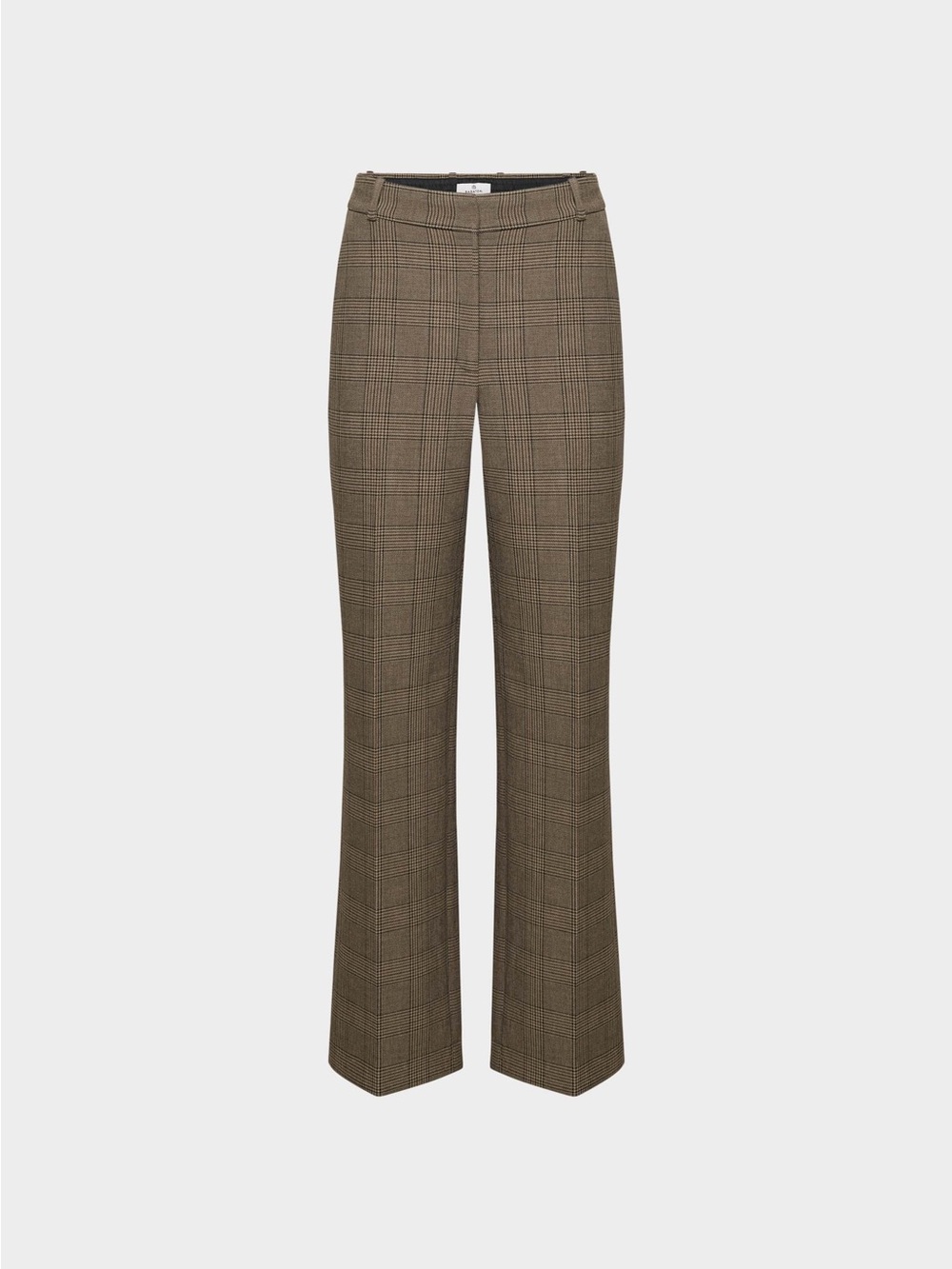 Aritzia Agency Pant in Brown Plaid Eversential Fabric Size 2